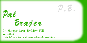 pal brajer business card